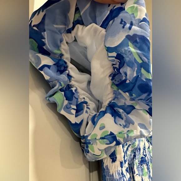 PRETTYGARDEN Womens Summer Puffy Short Sleeve Square Neck Smocked Tiered Ruffle - Picture 12 of 15